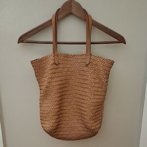 Madewell Medium Woven Leather Tote Bag_1